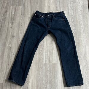 Levi’s Strauss Men’s 501 Classic Blue Denim Straight Jeans Button Fly W30L30